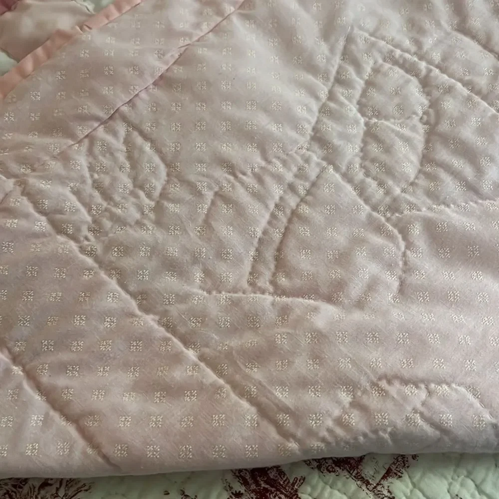 Handmade bonnet doll quilt